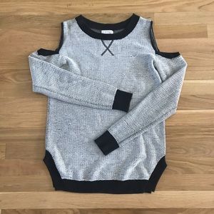 Leith peek-a-boo shoulder knit sweater